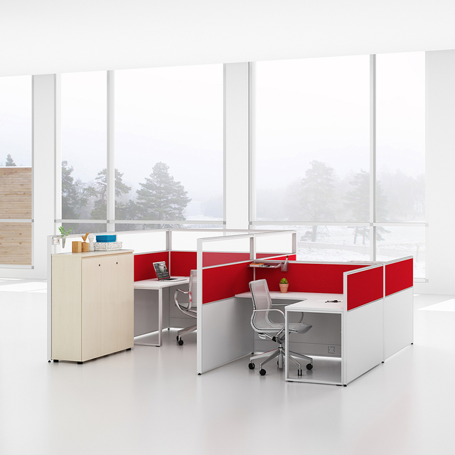 Direto de Factory Wooden Painel Furniture Computer Desk One Senter Staff, mesa de escritório