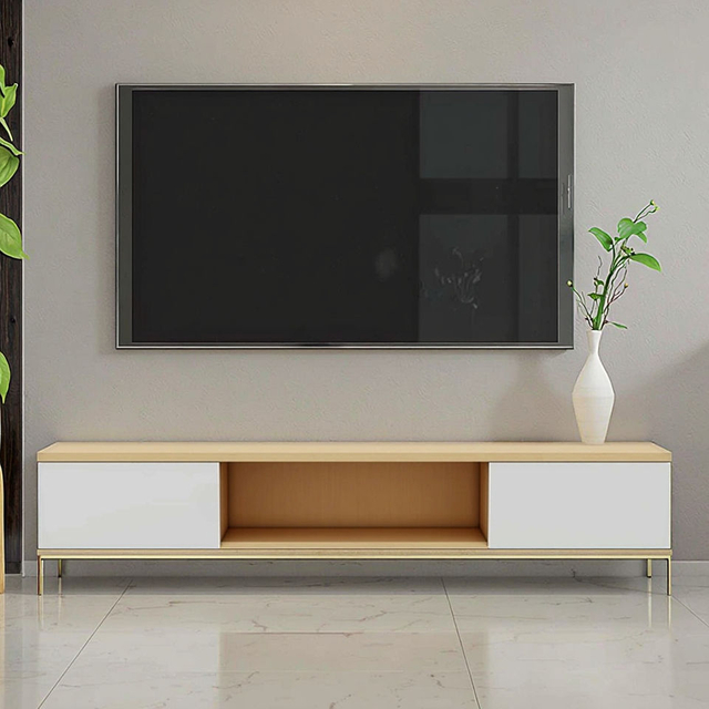 Modern TV Stand for Apartments Hotels Tamanho personalizado Serviço de OEM de armazenamento da sala de estar disponível