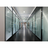 Painel de parede de vidro temperado com partição modular de escritório modular contemporâneo para interiores comerciais