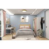 Urban Small-Space Living Salvador Cama de madeira moderna para apartamentos de estúdio elegantes