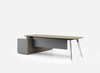 Móbios em forma de L Design de mesa -chefe Modern CEO Gerente de mesa executiva de madeira de madeira para escritório para o office Hotel School