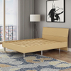 Cama de madeira elevada no estilo de loft com catálogo de design de madeira de armazenamento para moradores de pequenos espaço