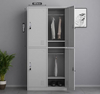 Gabinete de guarda -roupa de aço de 4 portas de 4 portas com prateleiras para armazenamento em casa da escola de escritório