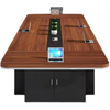Tabela de conferência de aço superior de madeira Table de conferência Tamanho personalizado Desk Office Reunk